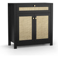 Armoire cuisine campagne avec surface de travail, portes fermees et tablette reglable pour organiser salle a manger ou salon, 35 x 80 x 83 cm