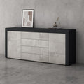 Buffet commode 167 cm avec 2 portes, grand espace de rangement pour salon salle a manger ou interieur moderne
