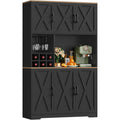 Buffet haut de cuisine avec support amovible pour verres a vin, meuble de rangement pratique et fonctionnel